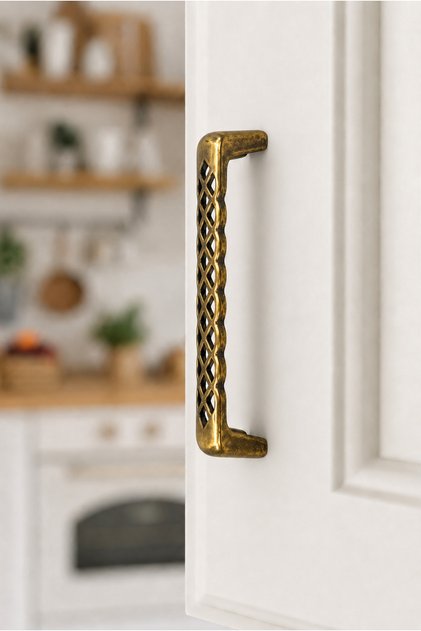 5Pcs Antique Yellow Cabinet Handle 128 mm Axle Spacing Decorative Drawer Handle Kitchen Bathroom Wardrobe Furniture Handle