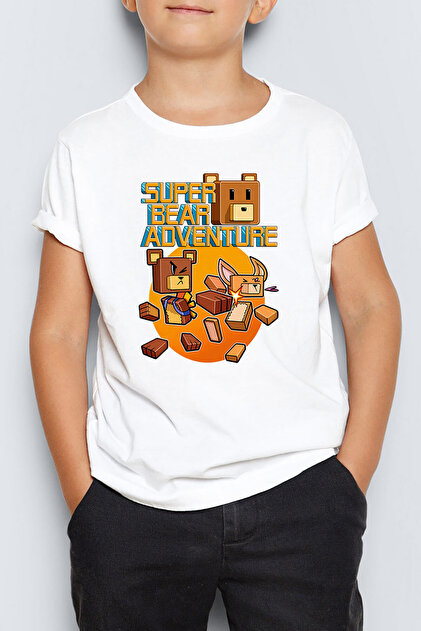 Morinna Super Bear Adventure Baskılı Unisex Çocuk Tişört T-Shirt