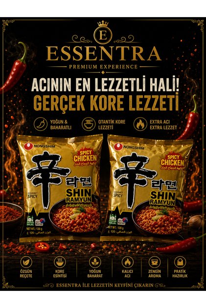 Shin Ramyun Chicken Aromalı Kore Noodle 2’li Paket