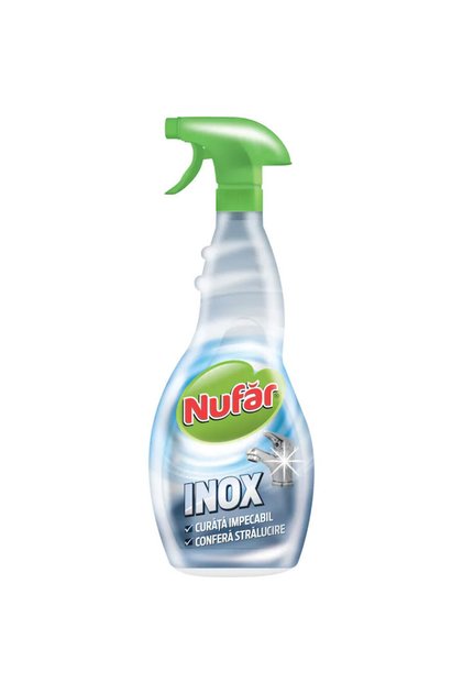 Soluție de curățare pentru suprafețe din oțel inoxidabil, Nufar, 500 ml