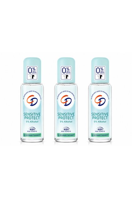 Sensitive Protect 0% Alkol Roll-On Deodorant 75 ml – Hassas Ciltler İçin 48 Saat Koruma X 3 Adet