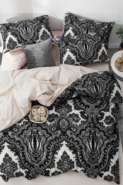 Elastic Sheet Duvet Cover Set Single Size Shall Black