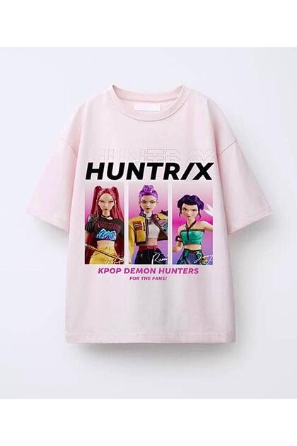 bemora kids kpop mira huntrix iblis avcıları baskılı tişört mira