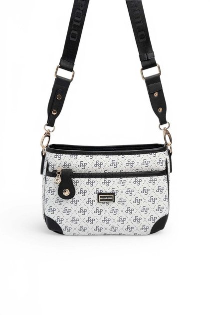 White - Black Monogram Women's Crossbody Bag Sp1160