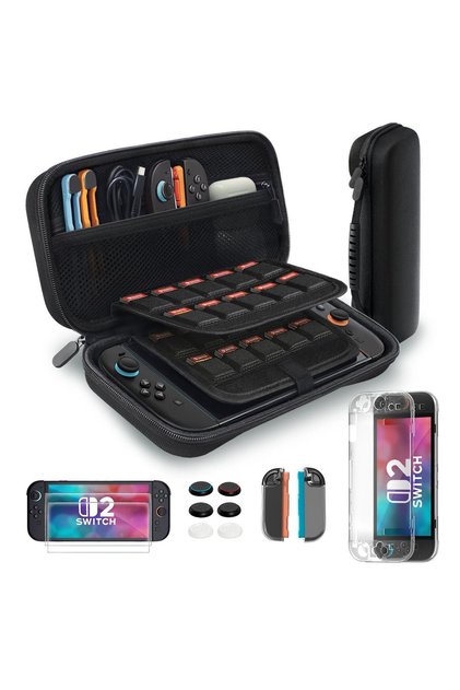 Husă de protecție, etui pentru Nintendo Switch 2, set accesorii, negru