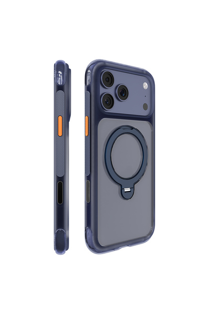 iPhone 17 Pro Max Case M-Safe Compatible with Stand Airbag Design Air Shield Series Cover Navy Blue