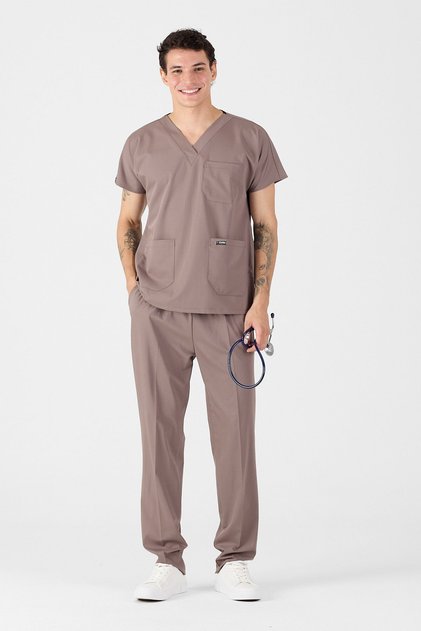 Lycra Dark Mink Scrubs Forma