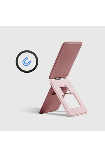 Katlanır Stand Özellikli MagSafe Güçlü Mıknatıslı Telefon Kartlığı Cüzdan