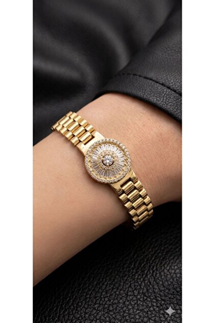 Kadın Bileklik CM Özel Seri Kuyumcu Model 14K Altın Kaplama Premium Bileklik