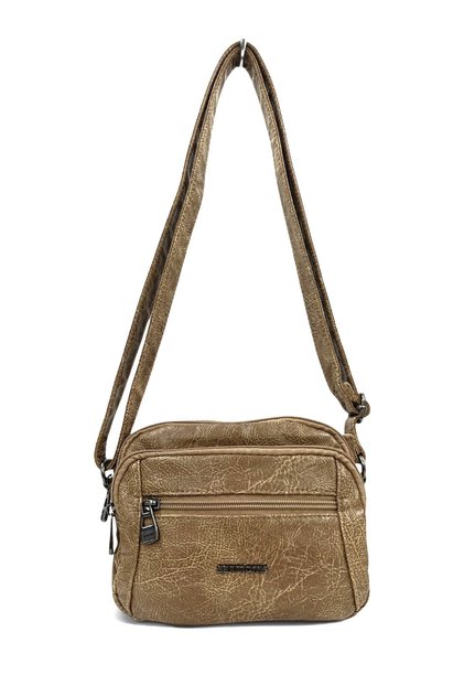5-Compartment Faux Leather Small Crossbody Shoulder Bag Si-05