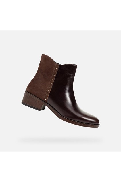 Pantofi de damă până la gleznă, maro închis, Camexia