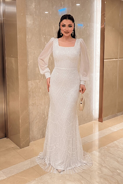 white beaded chiffon dress giyimmasalı Full Sleeves - Cape Size:X-Large 8/10) size-chart:size-chart-womens Cupshe Signature Look Black adding texture