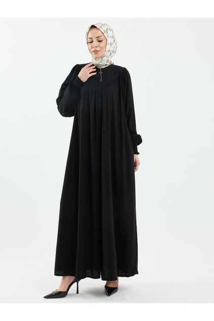 Lemra İpek Ferace Black - 9056