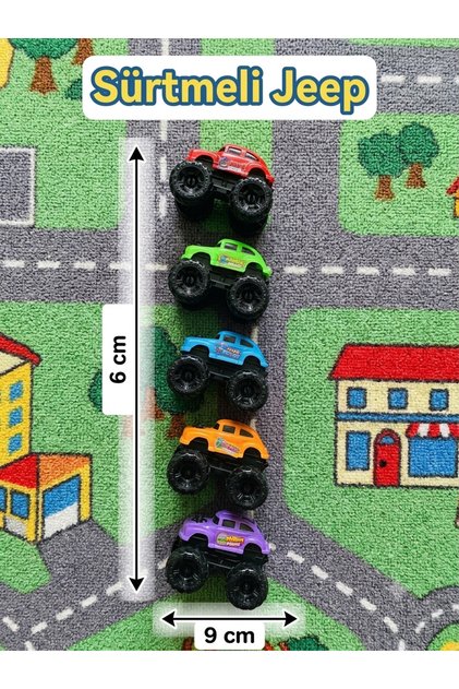 Oyuncak 5'li Monster Jeep seti kartelada Çocuk Arabaları