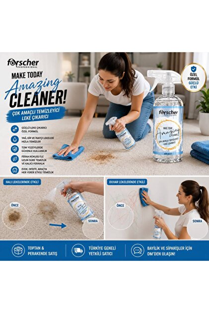 Forscher Make Today Amazing Cleaner Çok Amaçlı Temizleyici Leke