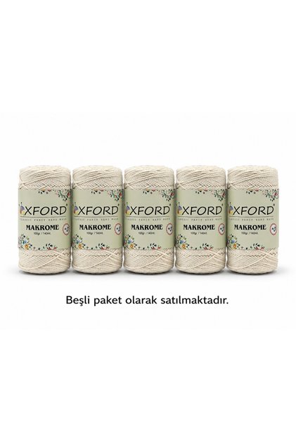 Oxford Macrame Cord No:3 5-Pack 271 Cream