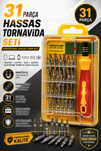 Lenox Tools Tornavida Seti 32 Parça Telefon ve Saatçi – Hassas