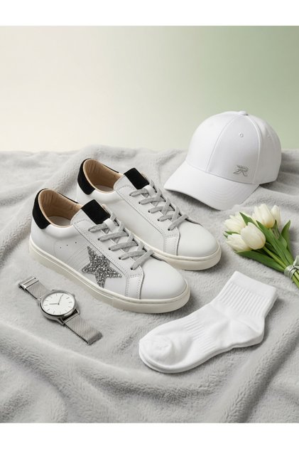 -Genuine Leather Women's Sneakers