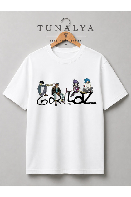 Tunalya Gorillaz Original Design Premium Printed Unisex Cotton T-Shirt - High Quality