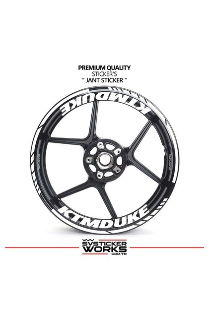 Ktm duke wheel sticker - interior & exterior - ktm duke text decal model