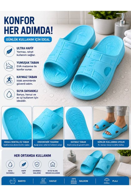 Önü Açık Banyo Terliği