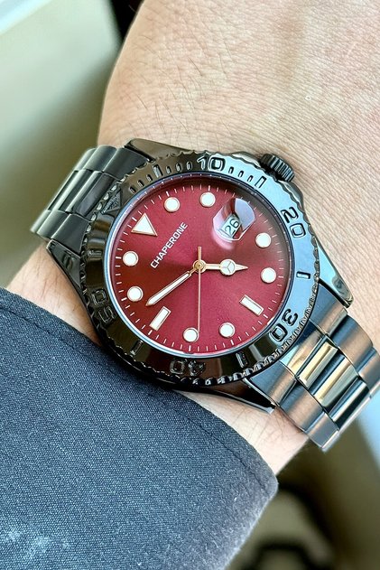 Ch017M Men's Wristwatch with Steel Strap