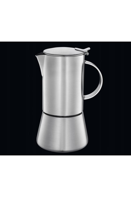 Cafetieră din oțel medie 9.5 x 17.5 cm 4 căni satin