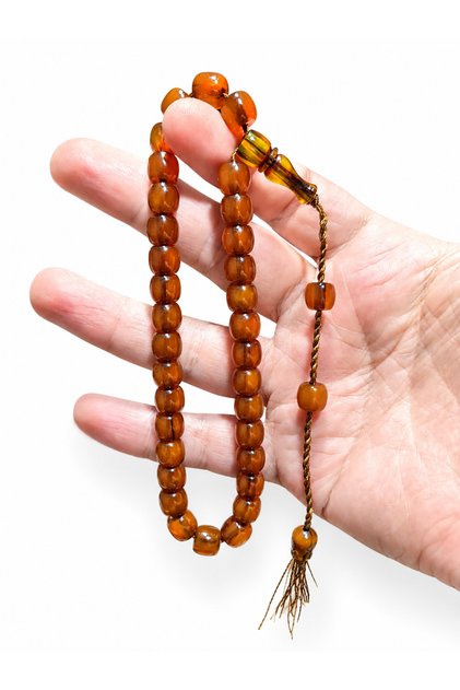 Miras-I Kadim – 8X8.5 mm Barrel Cut German Faturan Amber Prayer Beads