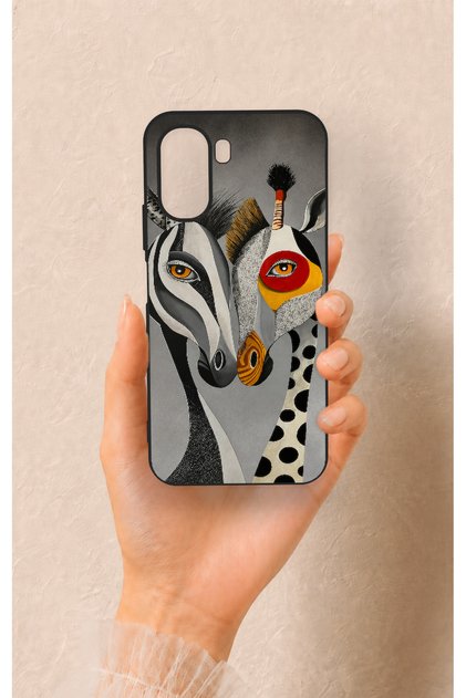 Oppo A6T Compatible Zebra and Giraffe Patterned Silicone Case