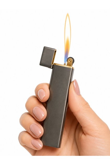 Premium Metal Gazlı Çakmak Kare Tasarımlı Şık Hediyelik Çakmak