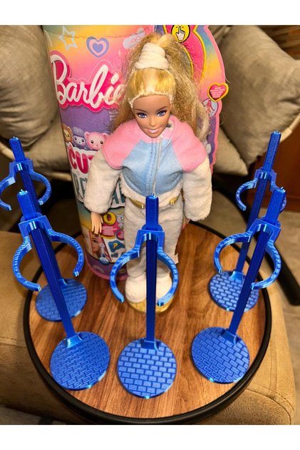 5 adet Barbie Bebek Standı Ayarlanabilir Yükseklik ve Renk Seçenekleri 5 adet