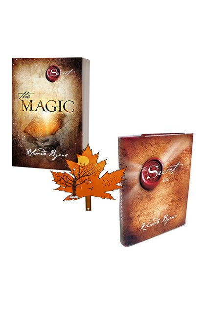The Secret - The Magic (karton kapak) - The Secret Sır -(Ciltli)- 2 kitap yanında yaprak ayraç ile