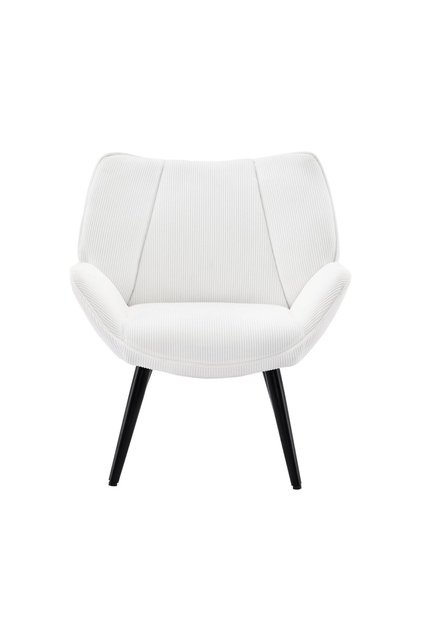Modern Wingback Corduroy Accent Chair – Cozy Upholstered Armchair with Sturdy Metal Legs, High Back Reading Chair for Living Room, Bedroom, or Office, Easy Assembly