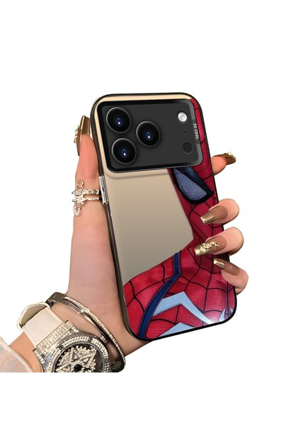iPhone 17/18 Pro Max Compatible Silicone Edge Hard Back Case Couple Phone Case Spider Man Patterned