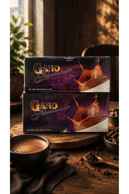 Gano Excel Gano Schokolade Ganoderma Özlü Çikolatalı İçecek Tozu 20 x 30 g – 2’li Set