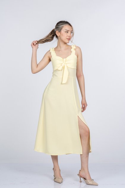 Women's Summer Yellow Larina Minimal Stylish Dress 50409