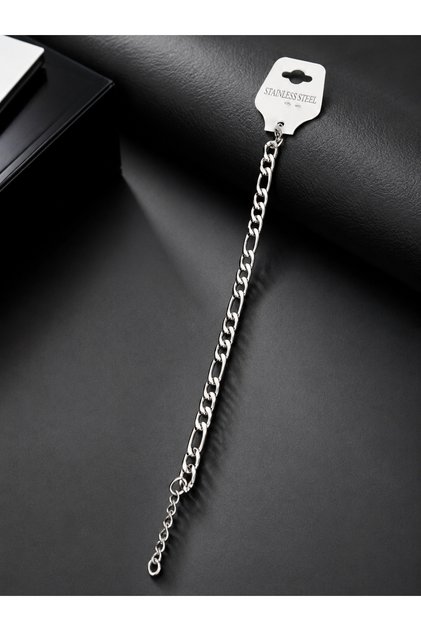 Silver Color Chain Model Steel Bracelet (23cm 7mm)