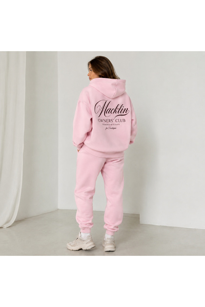 Unisex Men's and Women's Macklin Owners Printed Oversize 3 Thread Hooded Jogger Bottom Tracksuit Set