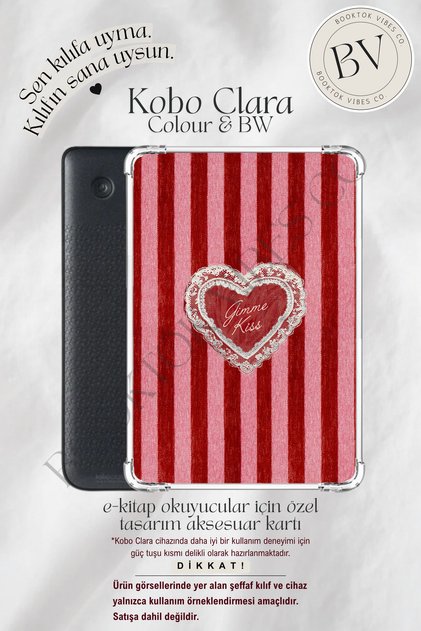 Gimme Kiss Insert - Kindle ve Kobo E-Kitap Okuyucuları için Aksesuar Kartı