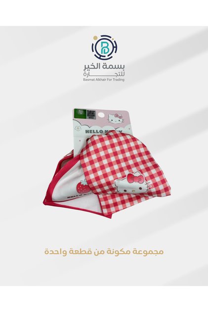 ربطة شعر هالو كاتي مشابك شعر مطاطية قماش