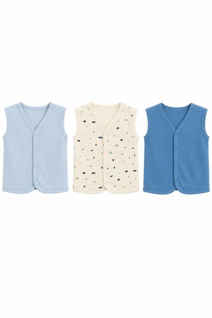 Baby Mini Home Theme 3-Piece Baby Boy Vest Set 47005