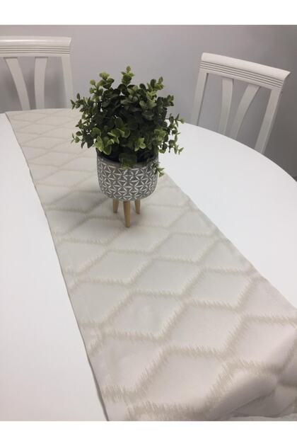 Covoraș Simge Jacquard Bumbac/Poliester Crem 40*140 cm - 681