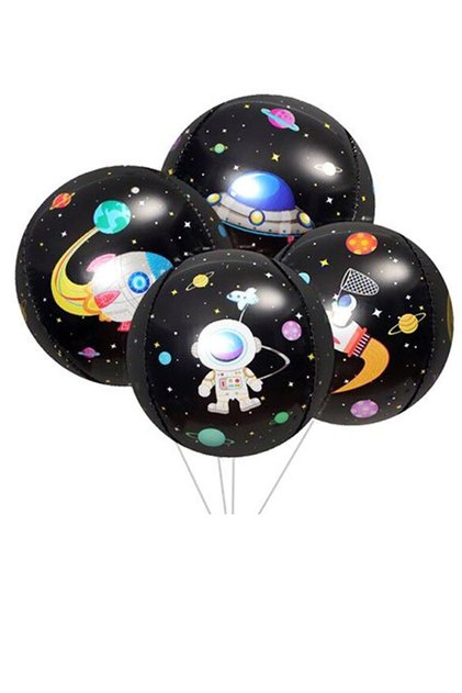 Space Themed 4d Sphere Foil Balloon 60cm (1 PC)