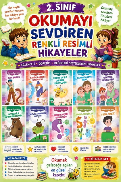 2Nd Grade Colorful Illustrated Stories That Make You Love Reading 3 - 10 Books