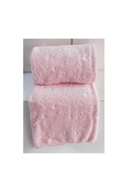 Pink Embossed Baby Blanket 100X120-Pink-