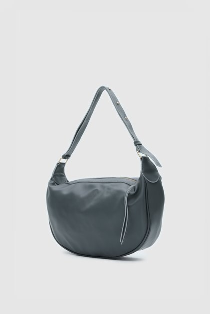 Bust Hand Arm Shoulder Bag - Baguette Women's Bag with Strap - Gray