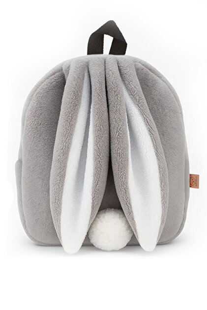 Gray Rabbit Eared Plush Backpack Children's Bag | 27cm | Soft Backpack