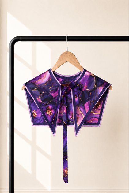 Pink Purple Patterned Shoulder Shawl