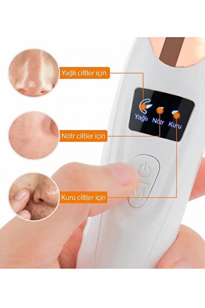 dermasuction Şarjlı Derma Suction 40 Kpa Vakumlu Siyah Nokta Ve