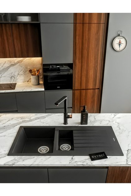 Real P005 Troya 100 Granit Evye Siyah 100x50 Cm Tezgah Üstü